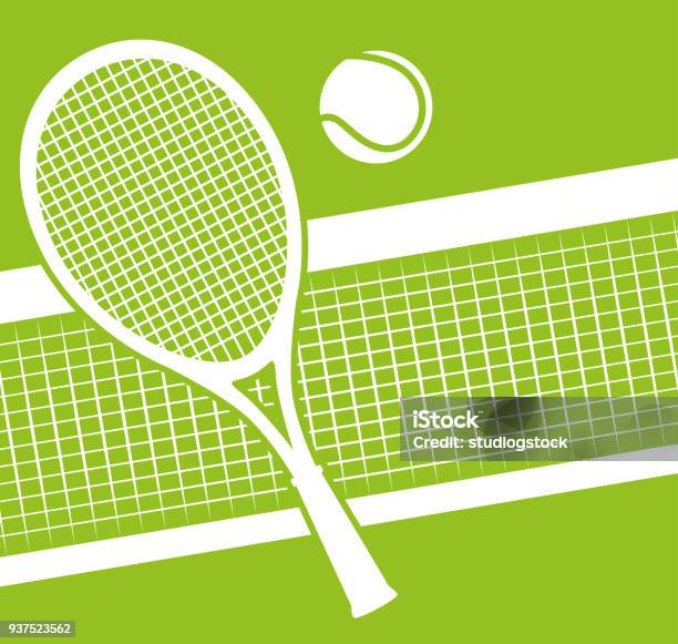 Tennis Sport Game Stock Illustration - Download Image Now - Tennis, Tennis Racket, Vector
