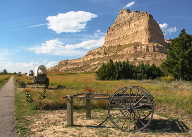 istock Scotts Bluff National Monument Covered Wagons Trail 937526906