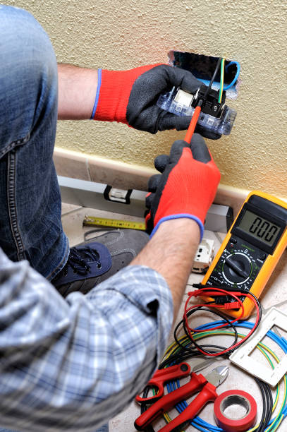 istock Electrician technician at work with safety equipment on a residential electrical system 937527920