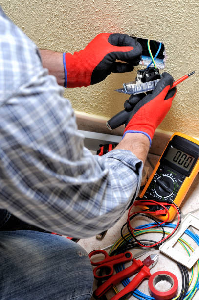 istock Electrician technician at work with safety equipment on a residential electrical system 937527922