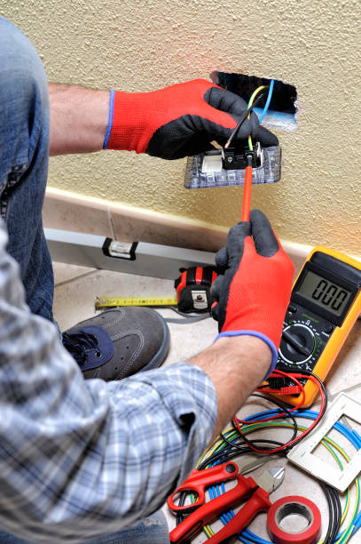 istock Electrician technician at work with safety equipment on a residential electrical system 937527924