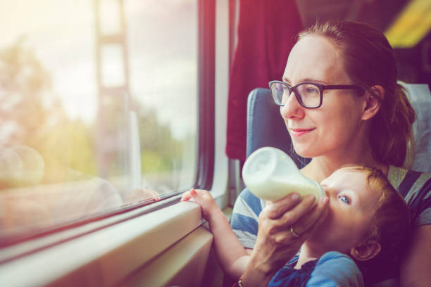 istock Family traveling by train 937533938
