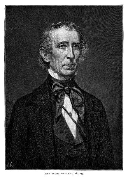 illustrations, cliparts, dessins animés et icônes de us le président john tyler - john tyler