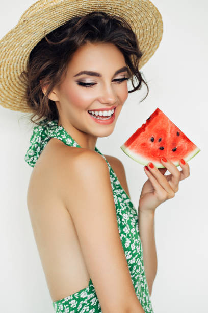istock Woman with water melon 937539516
