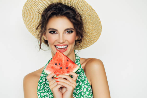 istock Woman with water melon 937539566