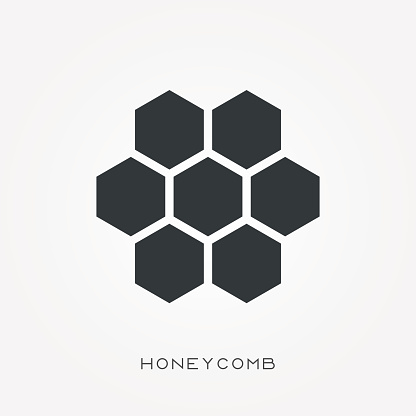 Silhouette icon honeycomb
