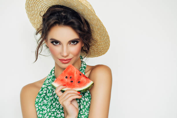 istock Woman with water melon 937539612