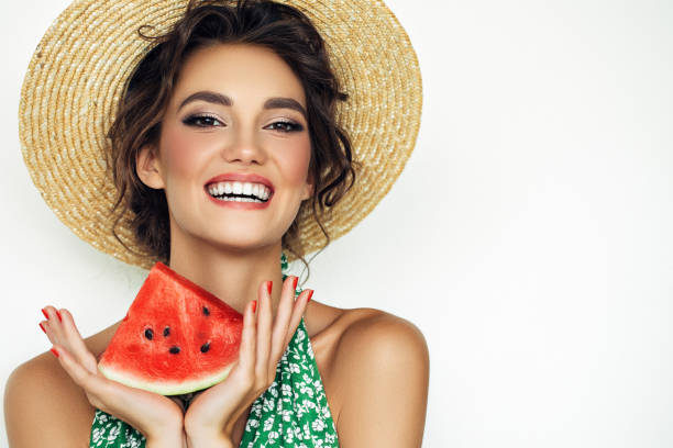 istock Woman with water melon 937539670