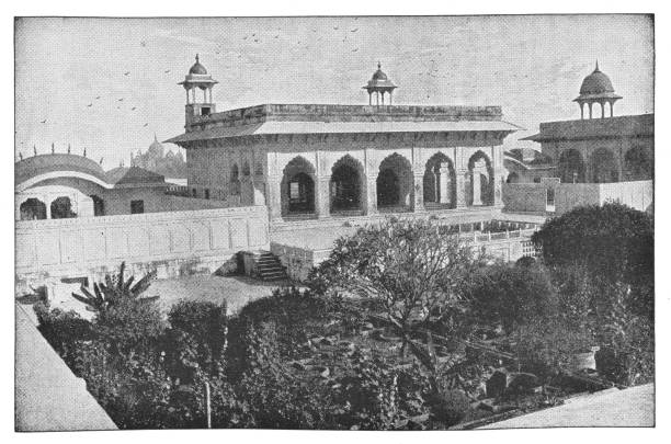 istock The Palace at Agra Fort in Agra, India - British Era 937550704