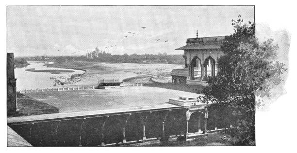 istock View of the Taj Mahal from Agra Fort in Agra, India - British Era 937553308
