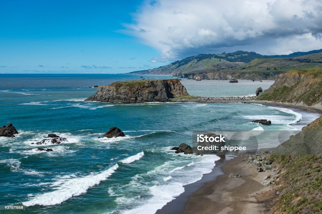 Goat Rock, Northern California Goat Rock area along Northern California's rugged coast, Sonoma County Bodega Bay Stock Photo
