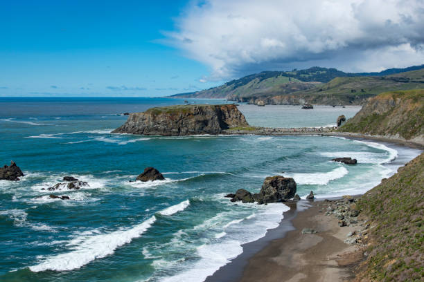 козлиный камень, северная калифорния - sonoma county california coastline northern california стоковые фото и изображения