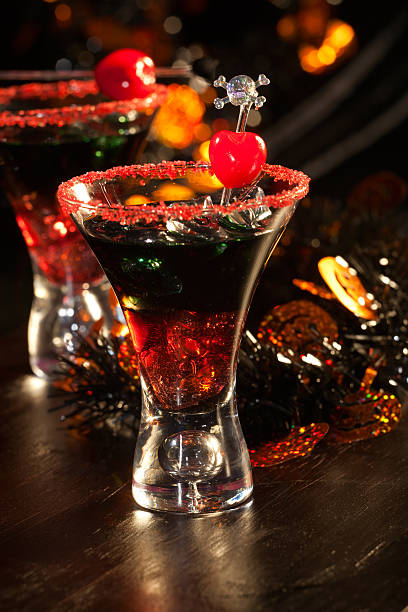 Halloween drinks - Devil's Blood Cocktail stock photo