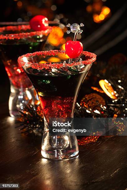 Halloween Drinks Devils Blood Cocktail Stock Photo - Download Image Now - Drink, Halloween, Ice