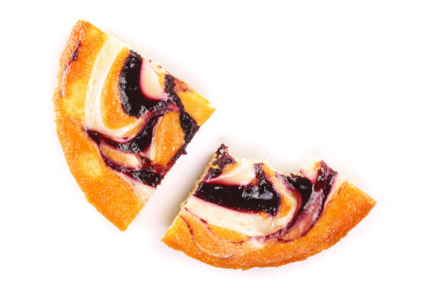 istock Homemade pie isolated on white background. Top view. Flat lay 937574268