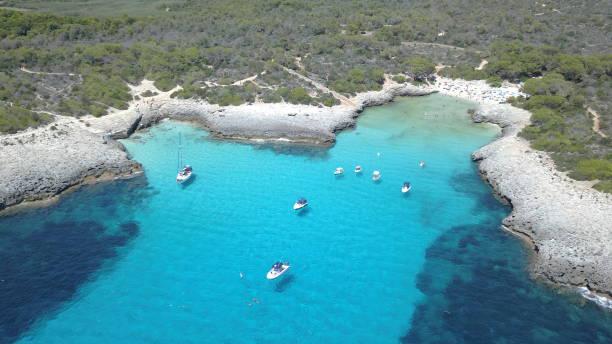 istock Aerial view of a stunning beach in Menorca 937587046