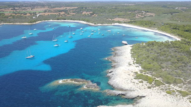 istock Aerial view of a stunning beach in Menorca 937587146
