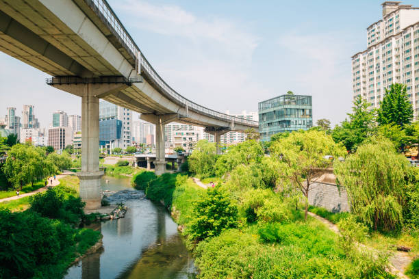istock An elevated road and Cheonggye stream in Seoul, Korea 937610308