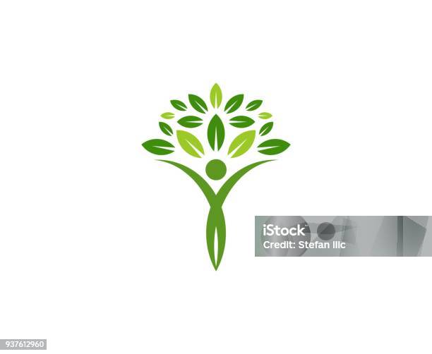 Tree Icon Stock Illustration - Download Image Now - Wellbeing, Logo, Tree