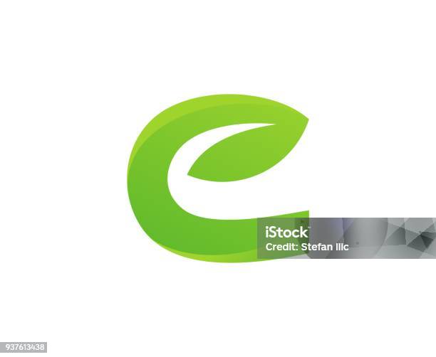 Leaf Icon Stock Illustration - Download Image Now - Letter E, Leaf, Logo