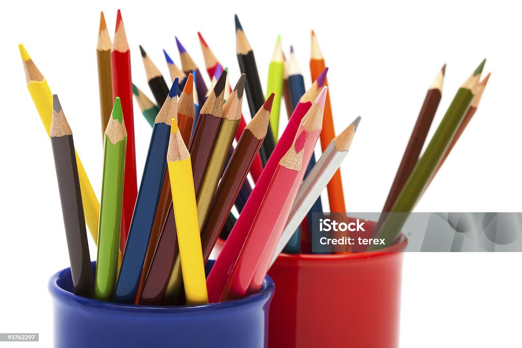 matite a colori - Foto stock royalty-free di Arancione