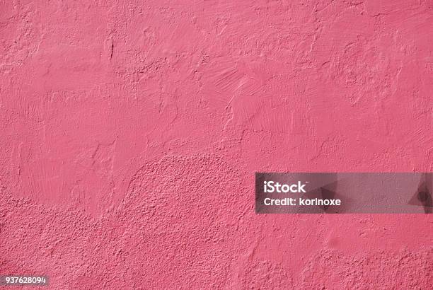Painted Pink Wall Texture Stock Photo - Download Image Now - Wall - Building Feature, Mexico, Backgrounds