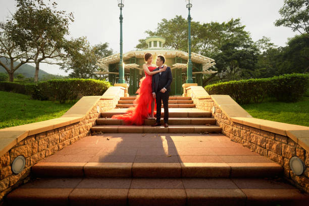 istock wedding shoot of Asian bride and groom 937648474