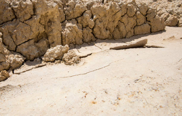 istock Sand and soil patterns formed by weather wind, rain and sun. 937664922