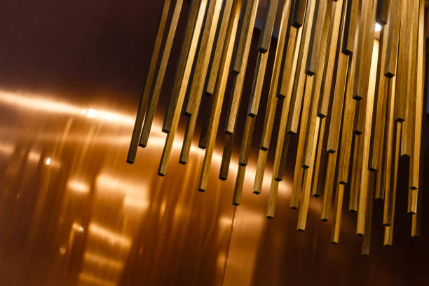 istock texture of wooden sticks hang from the ceiling at outdoor constructions 937686734