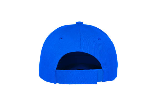 istock Baseball cap color blue close-up of back view 937689502
