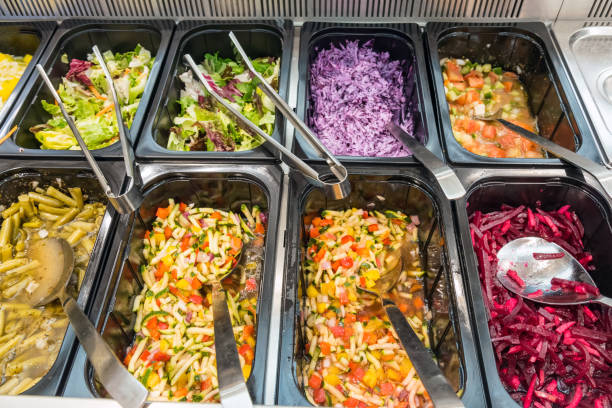 istock Colorful salads at a buffet 937689578
