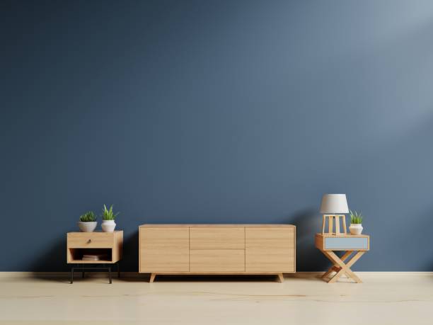 istock Tv cabinet in modern empty room 937694632