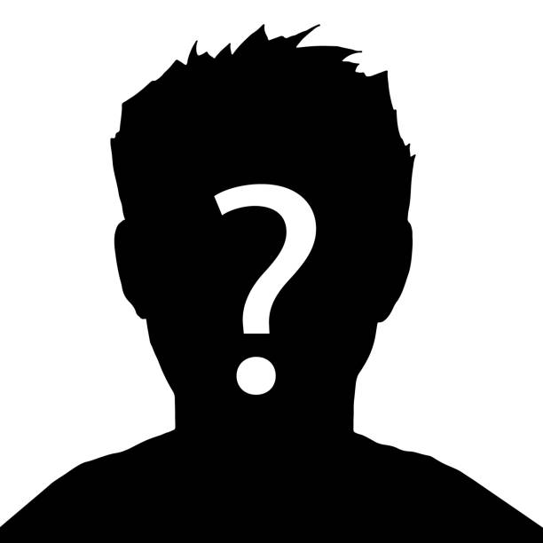 istock Vector illustration male silhouette profile picture with question mark on the head. Businessman icon.  Incognito, unknown person, silhouette of man on white background 937695038