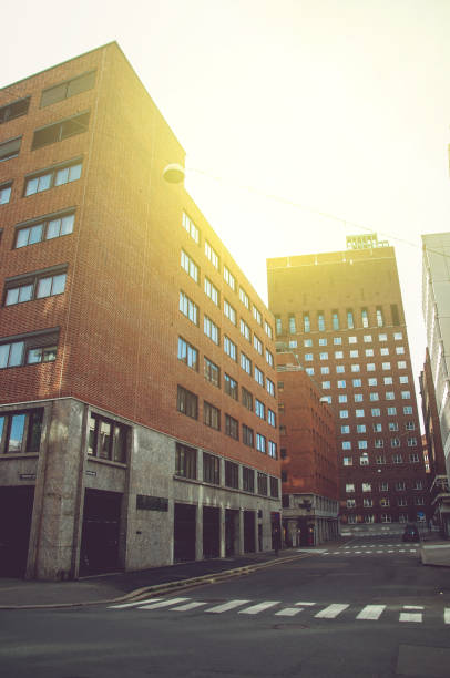 istock Town hall in Oslo at sunset 937707328