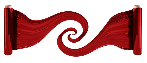 istock Red stretch film foil 937708054