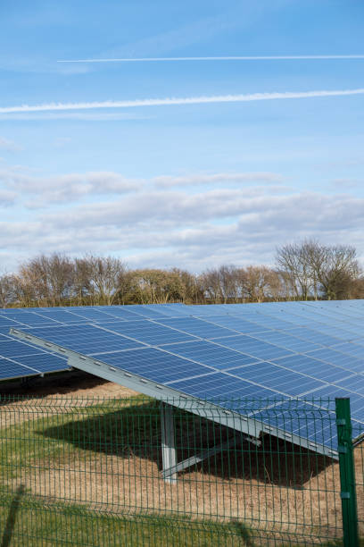 istock Solar Panels in a solar farm, UK. 937711874