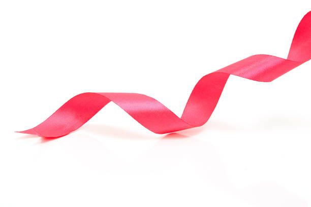 istock Pink curly ribbon isolated on white 937715674