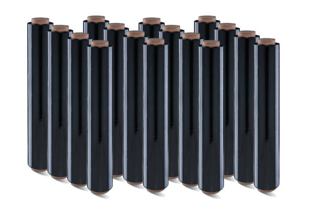 istock Black stretch film foil 937716242