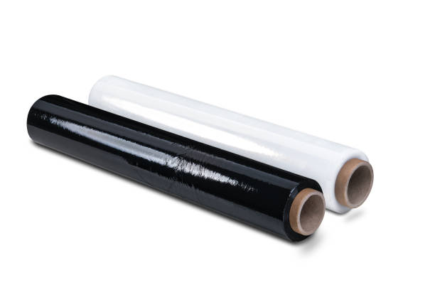 istock White and black stretch film foil 937716616