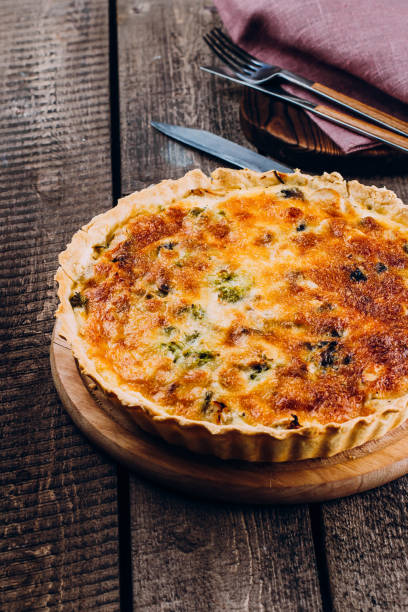 istock Pie with mushrooms, chicken and herbs on the wooden table 937717356