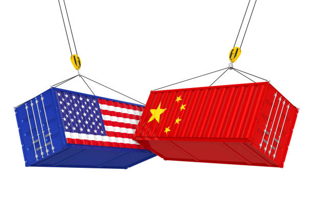 istock United States and China Cargo Container Isolated. Trade war Concept 937723226