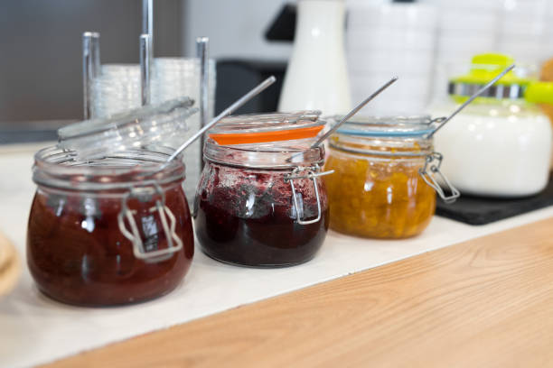 istock Glasses jar with home made confiture 937723838