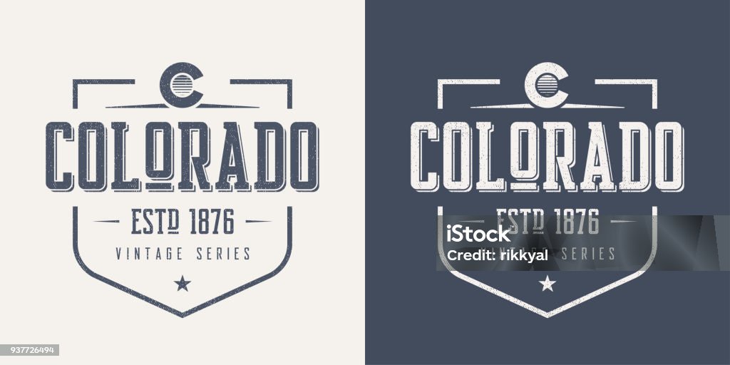Colorado State Lettering Colorado State Textured Vintage Vector Tshirt And Apparel Design ...