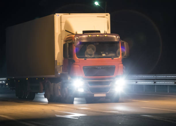 istock truck is moving on the highway 937736184