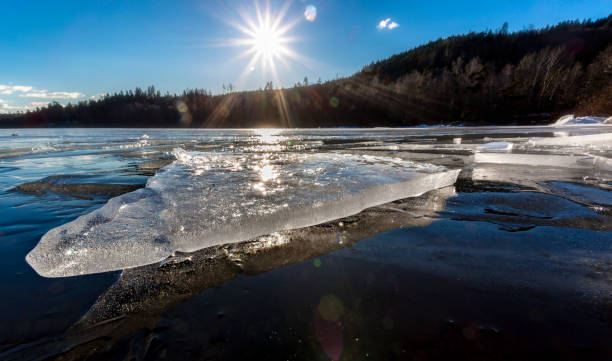 istock Frozen lake and landscape 937740214
