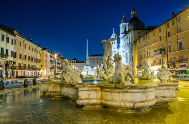 istock Night view, Piazza Navona, Rome. Italy 937743430