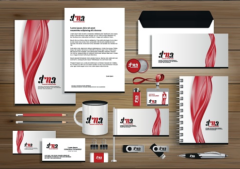 Corporate Identity Business  template design Vector abstract stationery , Gift Items Color promotional souvenirs elements. link digital technology set,