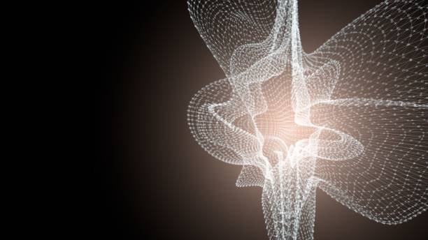 istock Molecule model with connected lines with dots on dark background. Medicine, technology, chemistry or science background. Scientific or medical background with molecules and atoms. 3d illustration 937746610