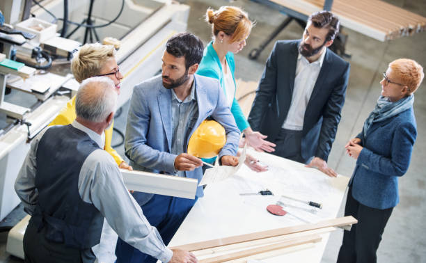 istock Industrial design team in a meeting. 937750230