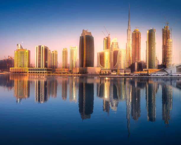 istock Panoramic view of Dubai Business bay, UAE 937777638